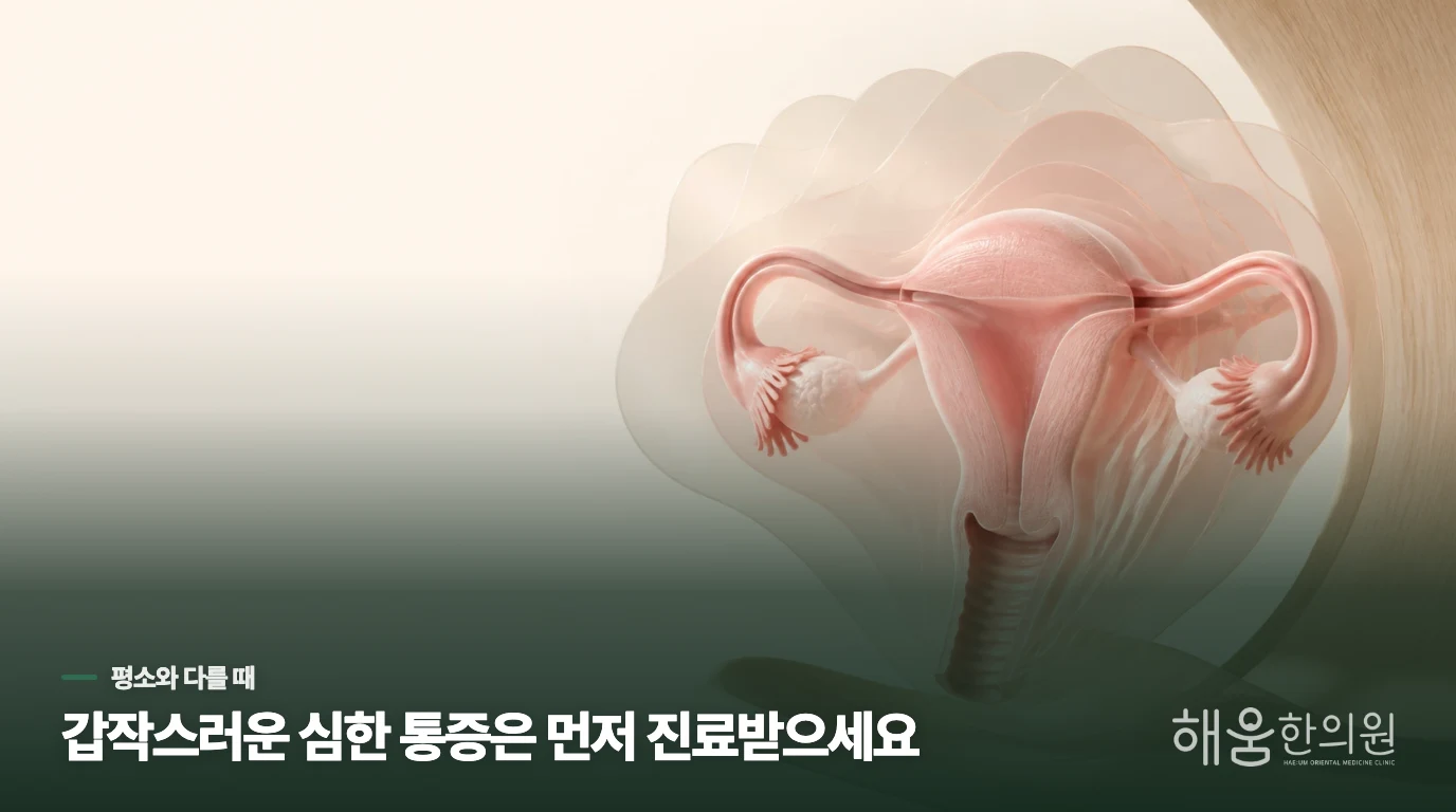 이번 달 통증이 평소와 다르다면